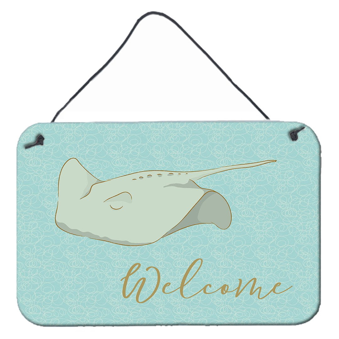 Sting Ray Welcome Wall Or Door Hanging Prints - Multicolored