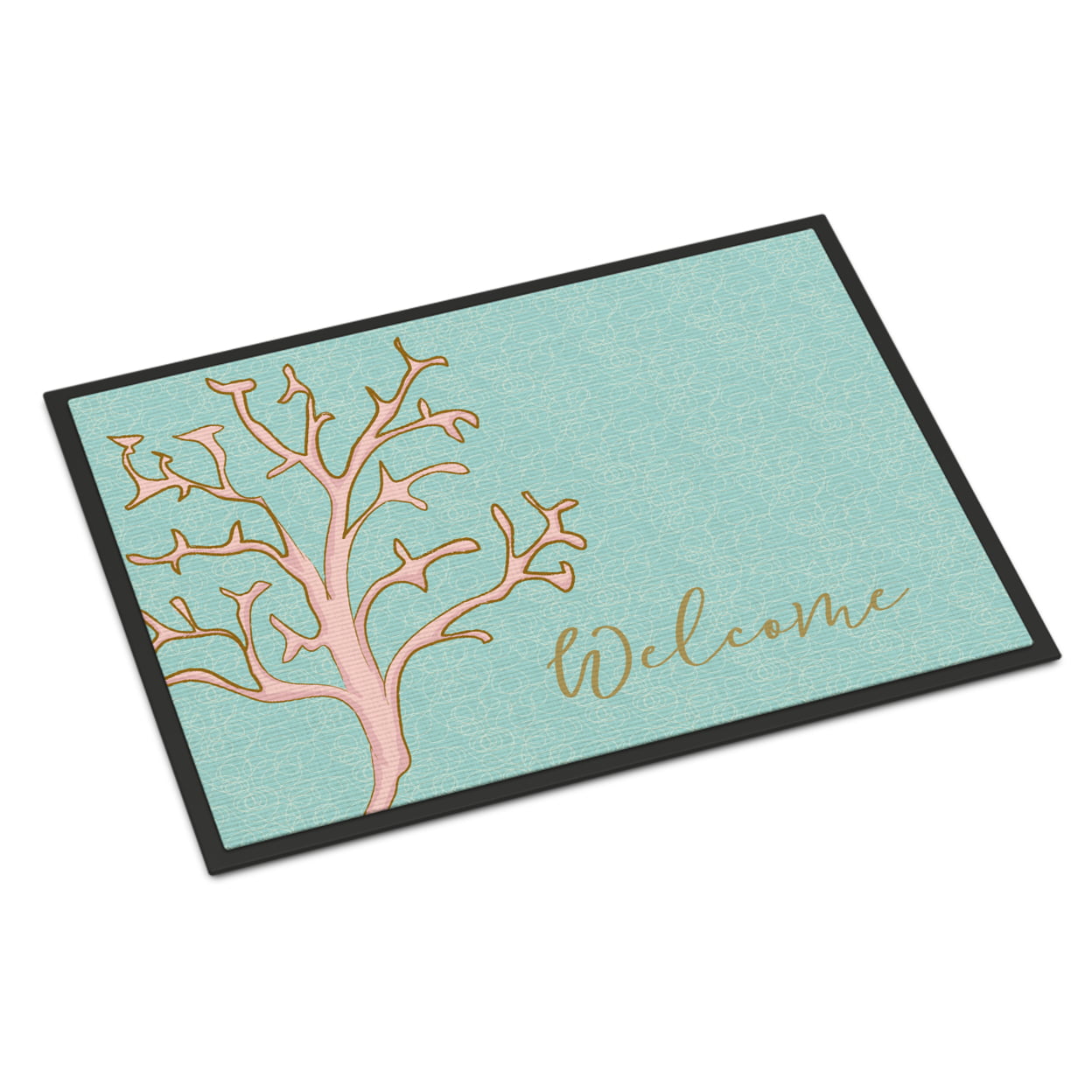 Coral Welcome Indoor Or Outdoor Mat - 24 x 36 in.