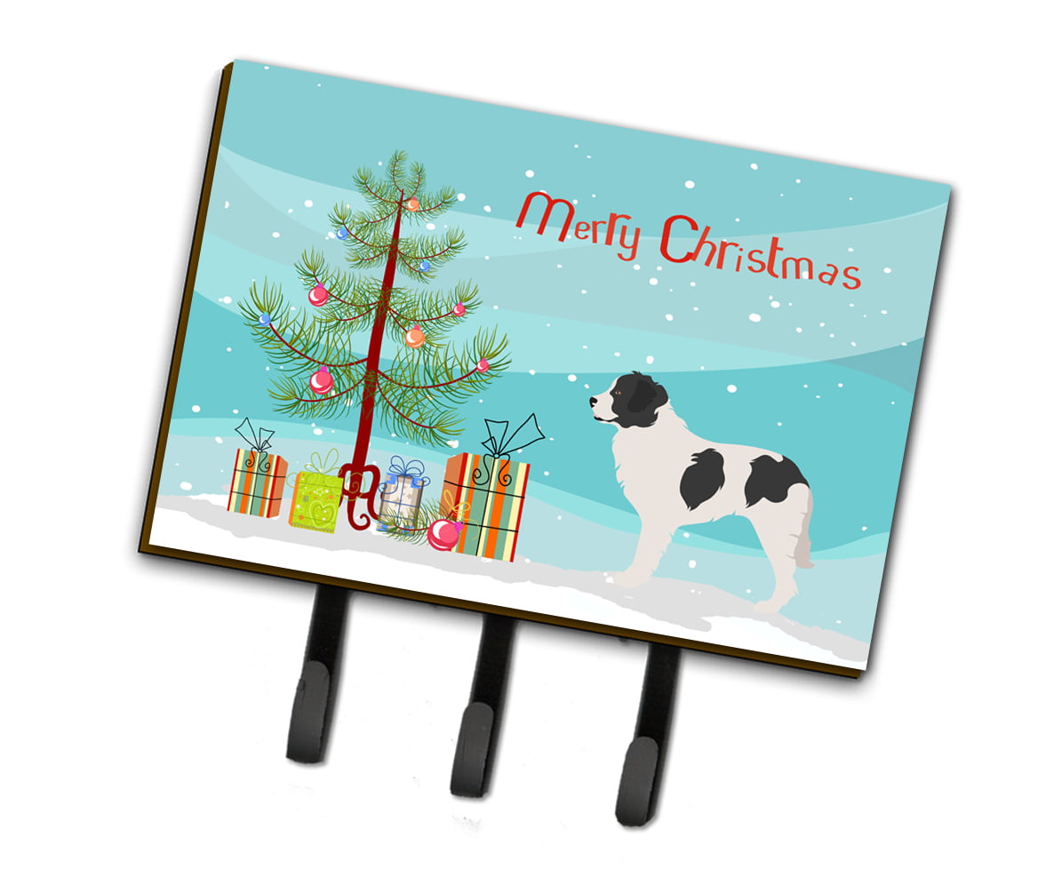 Picture of Carolines Treasures BB8493TH68 Landseer Christmas Leash Or Key Holder
