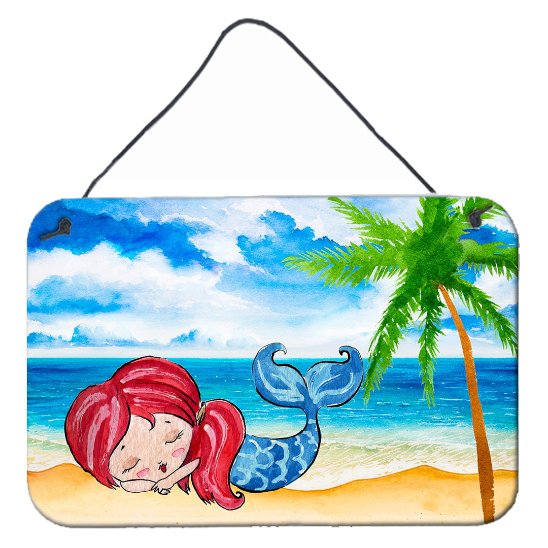 Mermaid On The Beach Wall Or Door Hanging Prints