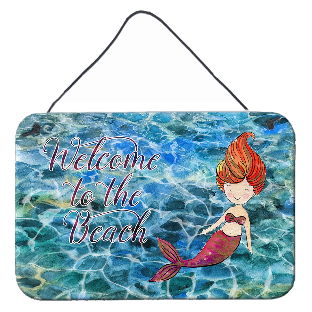 Picture of Carolines Treasures BB8521DS812 Mermaid Water Welcome Wall Or Door Hanging Prints