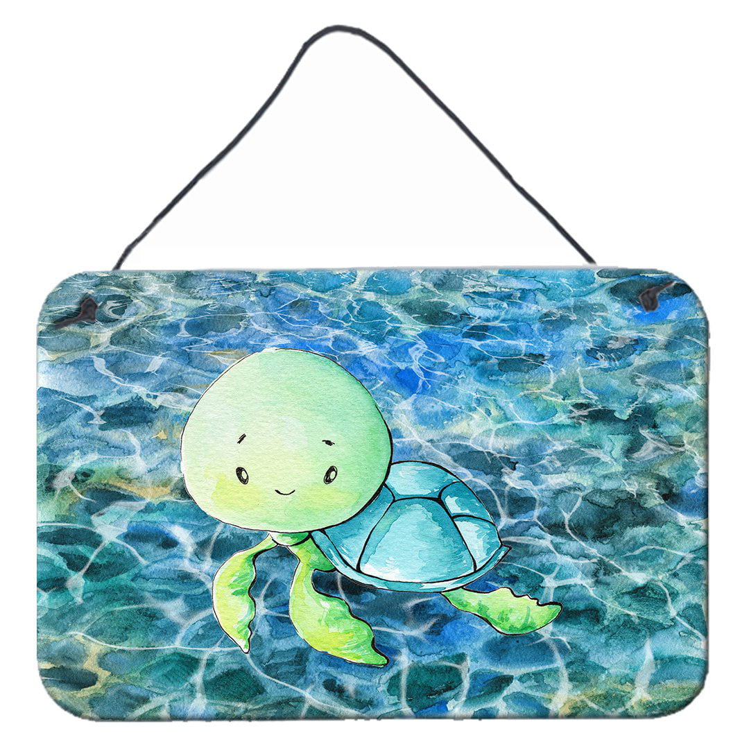 Sea Turtle Wall Or Door Hanging Prints - Multi Colored - 8 x 12 in.
