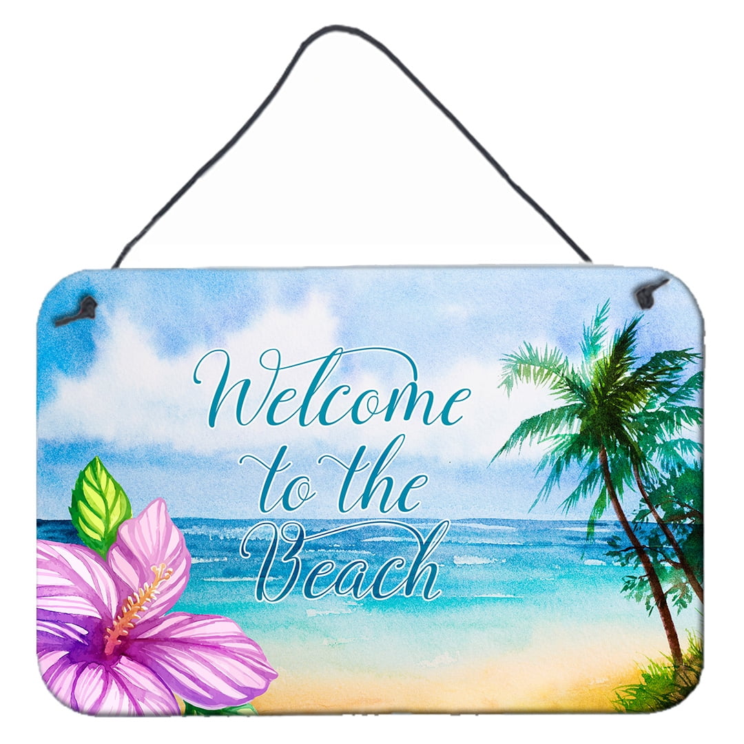 Picture of Carolines Treasures BB8530DS812 Beach Scene Welcome Wall Or Door Hanging Prints