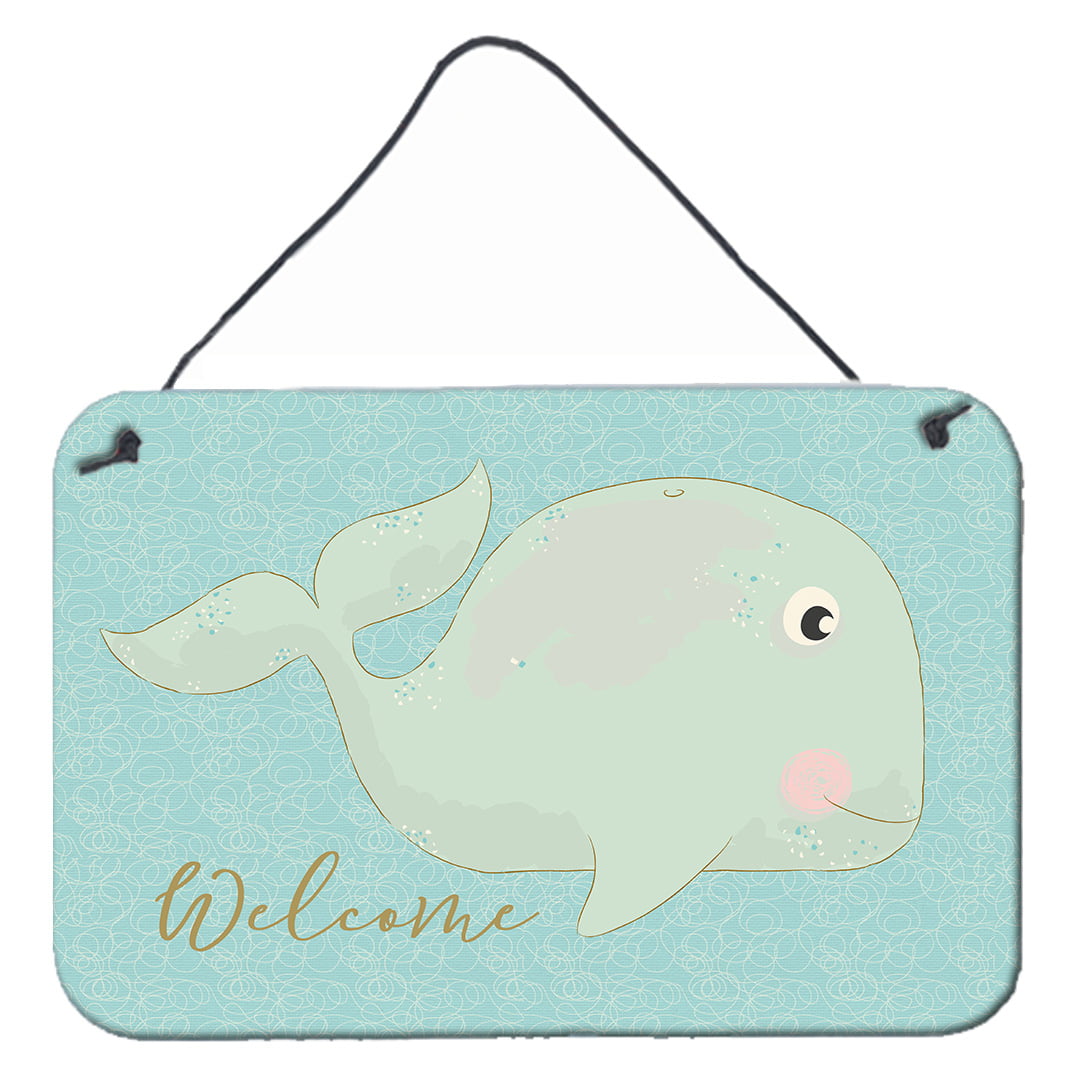 Picture of Carolines Treasures BB8533DS812 Whale Welcome Wall Or Door Hanging Prints