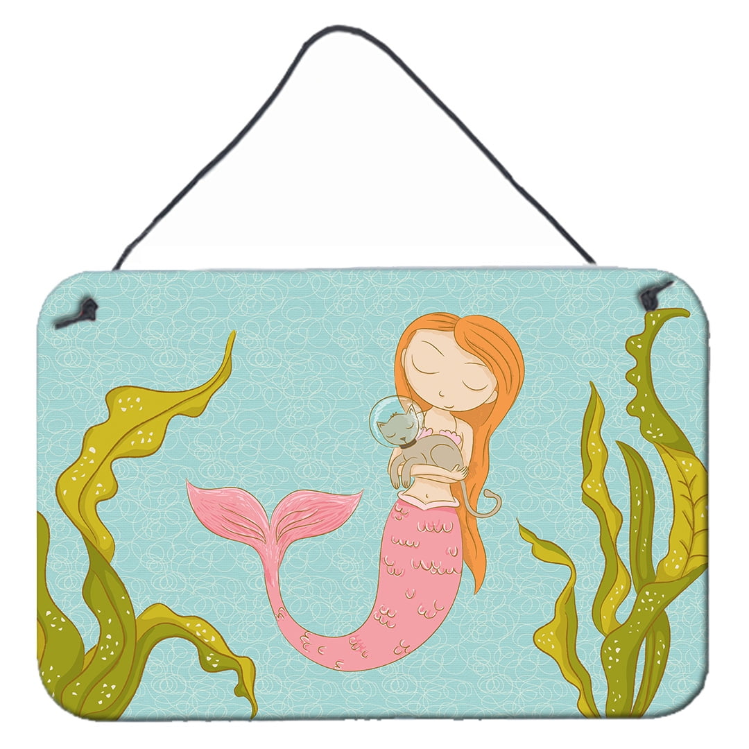 BB8540DS812 Mermaid And Cat Underwater Wall Or Door Hanging Prints