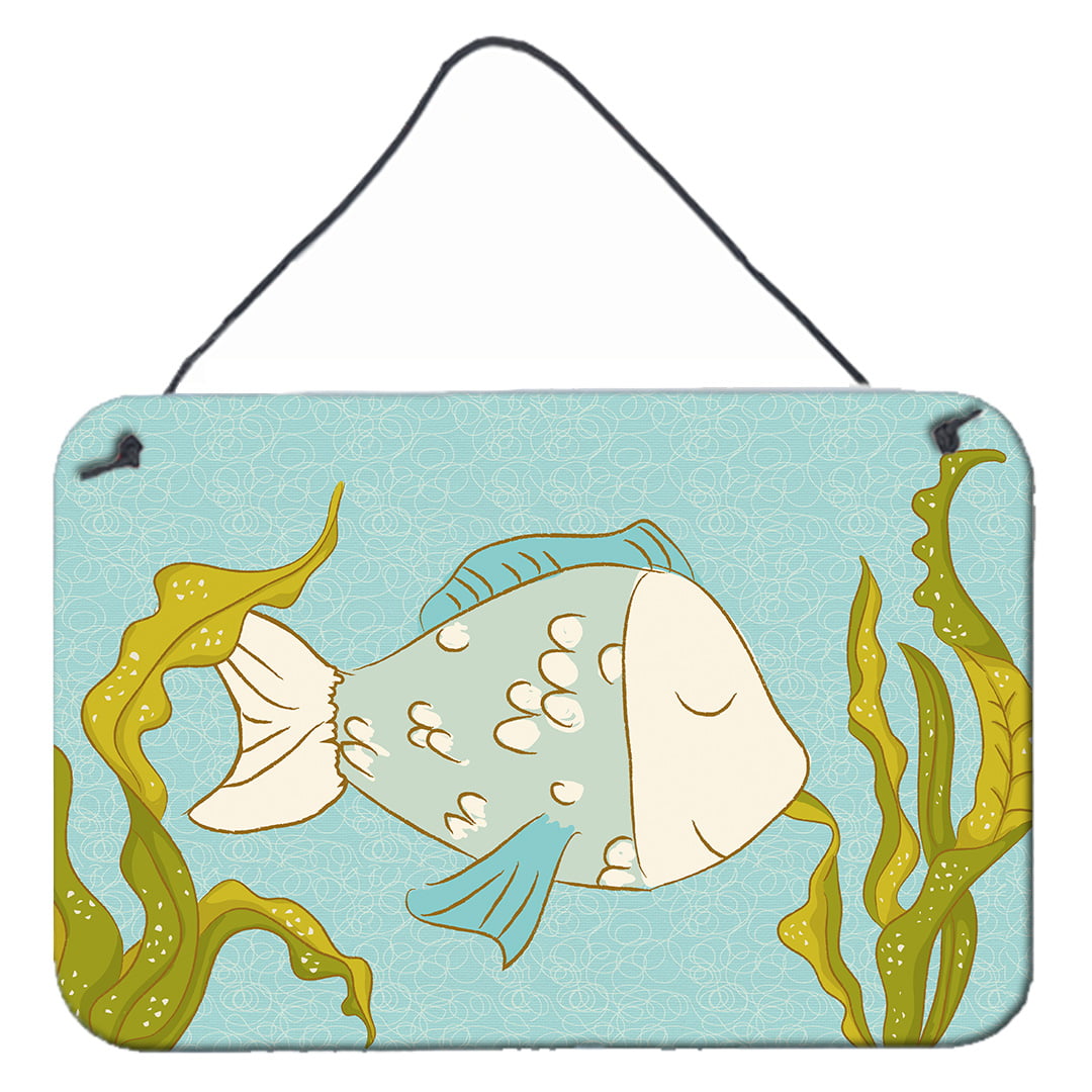 Picture of Carolines Treasures BB8545DS812 Blue Fish Wall Or Door Hanging Prints