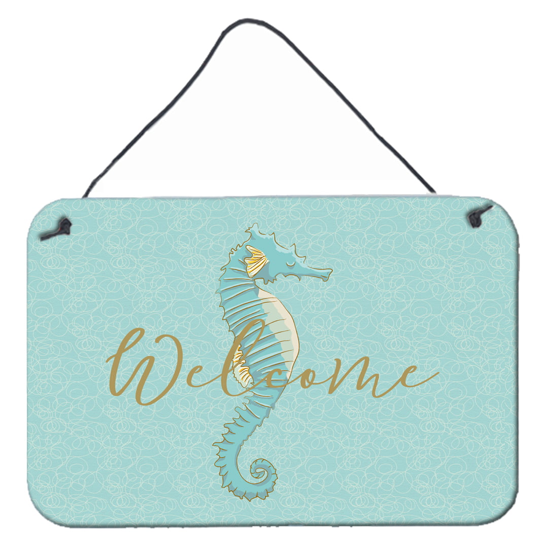 BB8547DS812 Seahorse Welcome Wall Or Door Hanging Prints