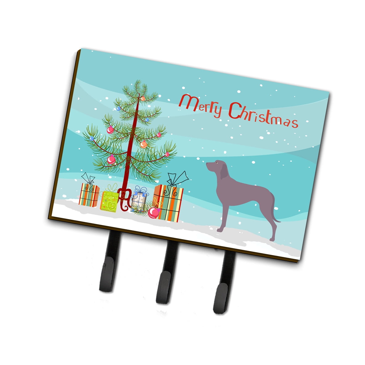 Weimaraner Christmas Leash Or Key Holder - Multi Colored