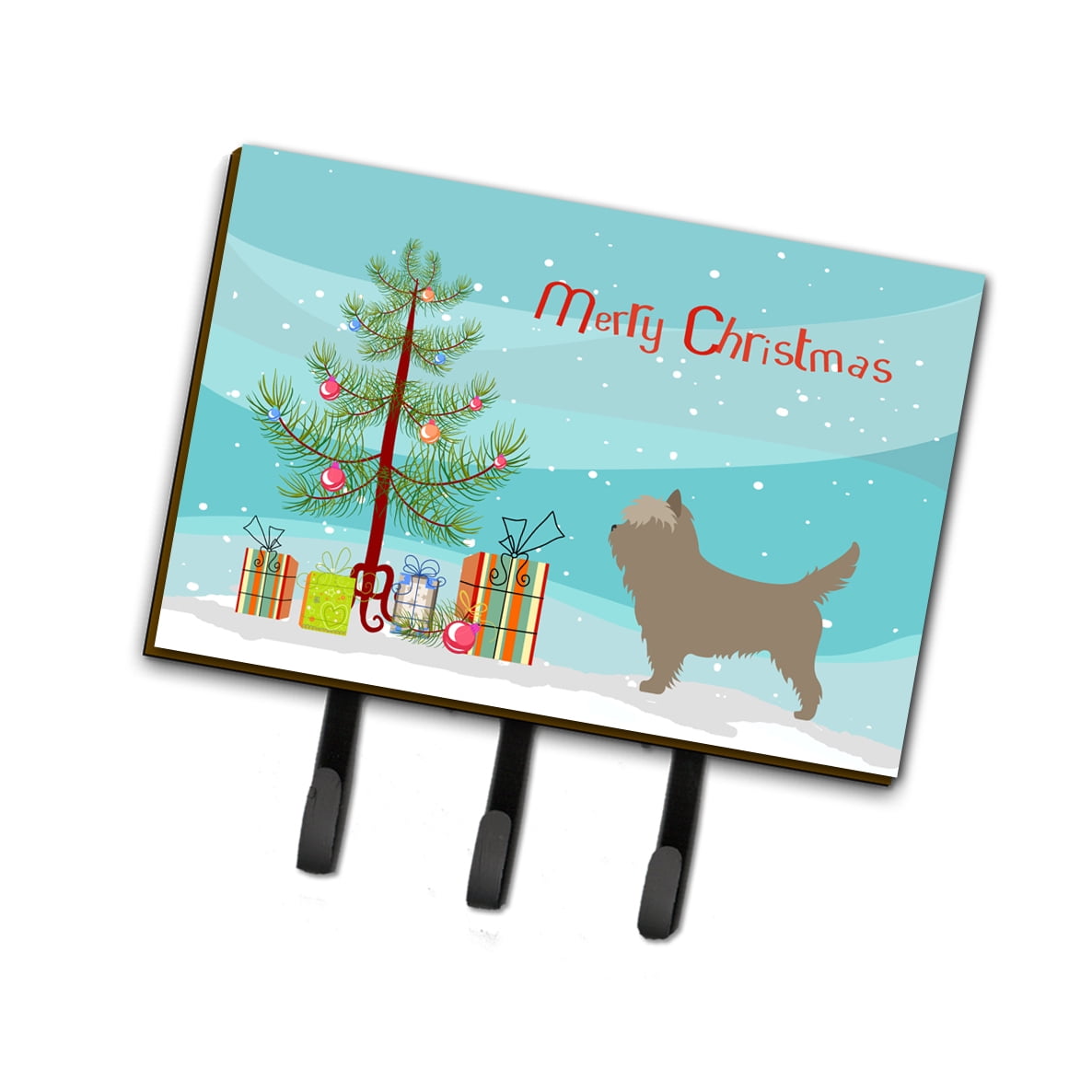 Picture of Carolines Treasures BB8448TH68 Cairn Terrier Christmas Leash Or Key Holder