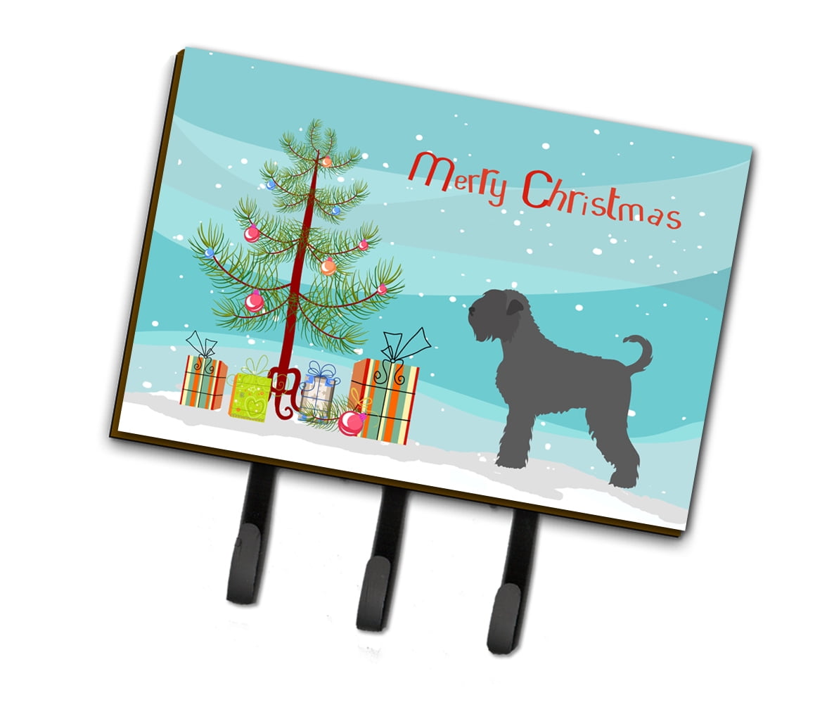 Picture of Carolines Treasures BB8455TH68 Black Russian Terrier Christmas Leash Or Key Holder