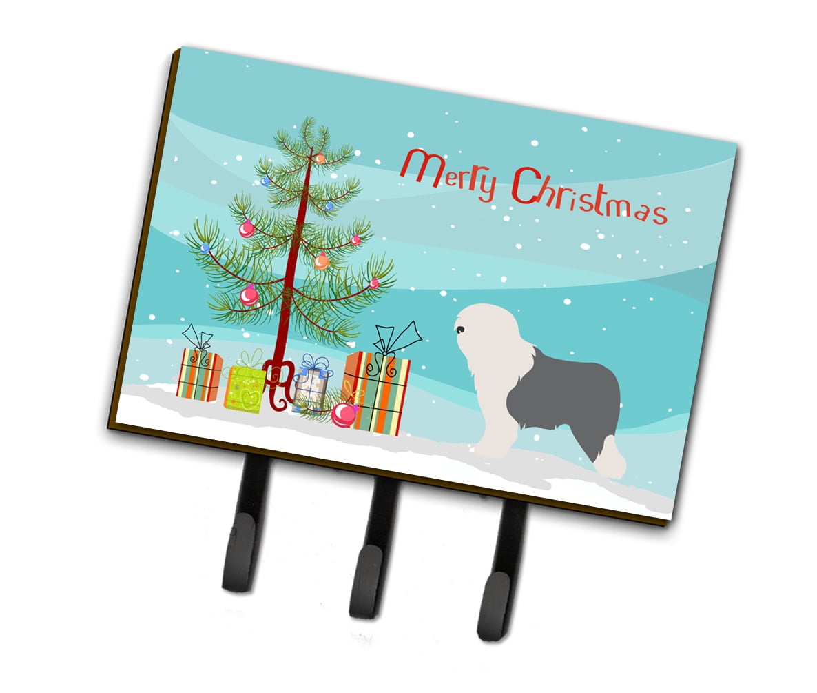 BB8456TH68 Old English Sheepdog Bobtail Christmas Leash Or Key Holder