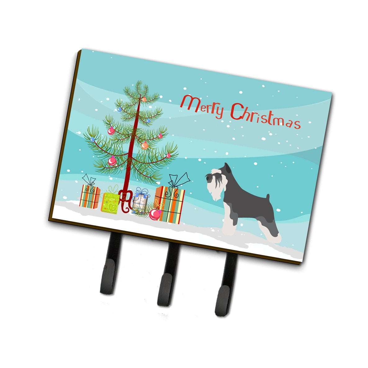 Picture of Carolines Treasures BB8460TH68 Miniature Schnauzer Christmas Leash Or Key Holder
