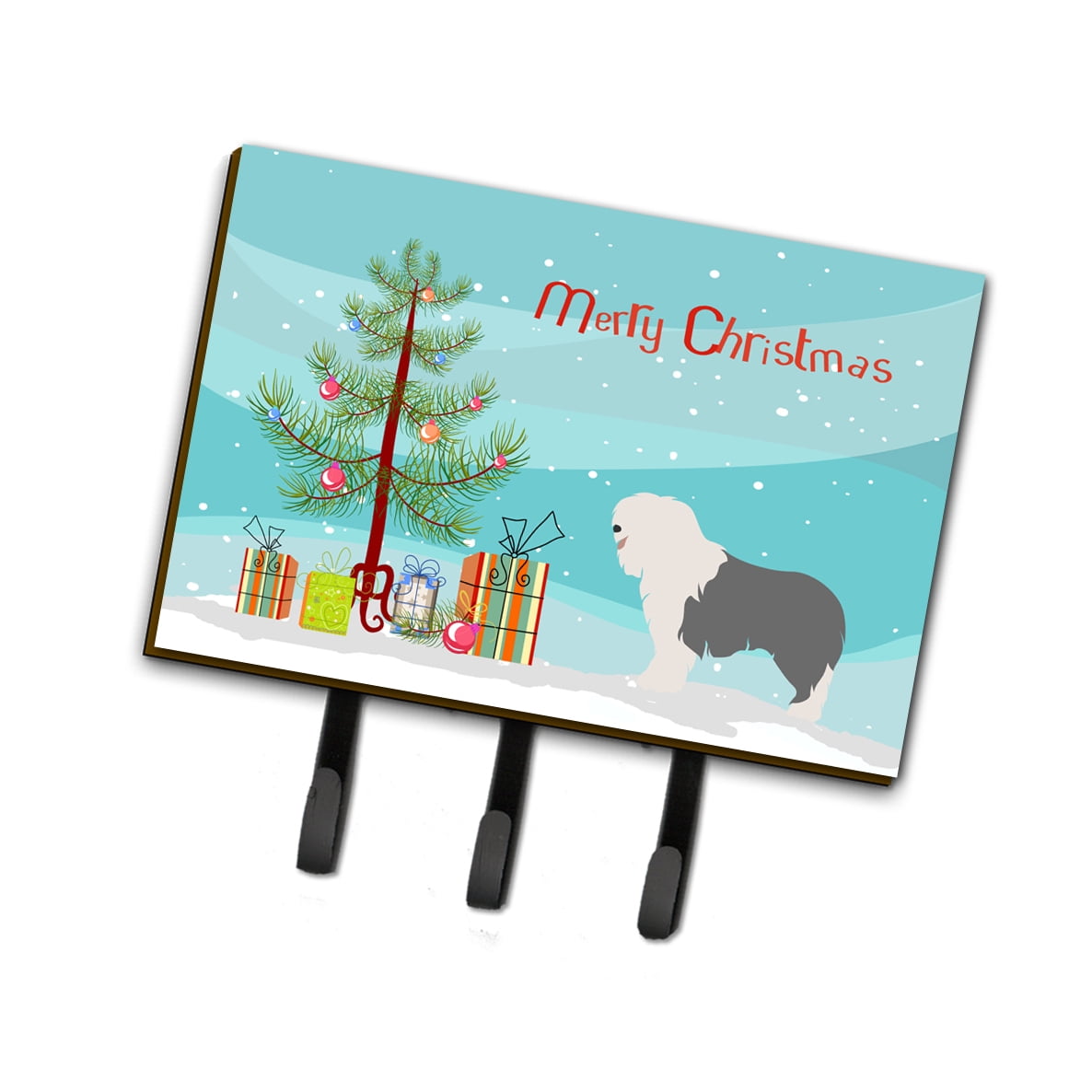 BB8466TH68 Old English Sheepdog Christmas Leash Or Key Holder