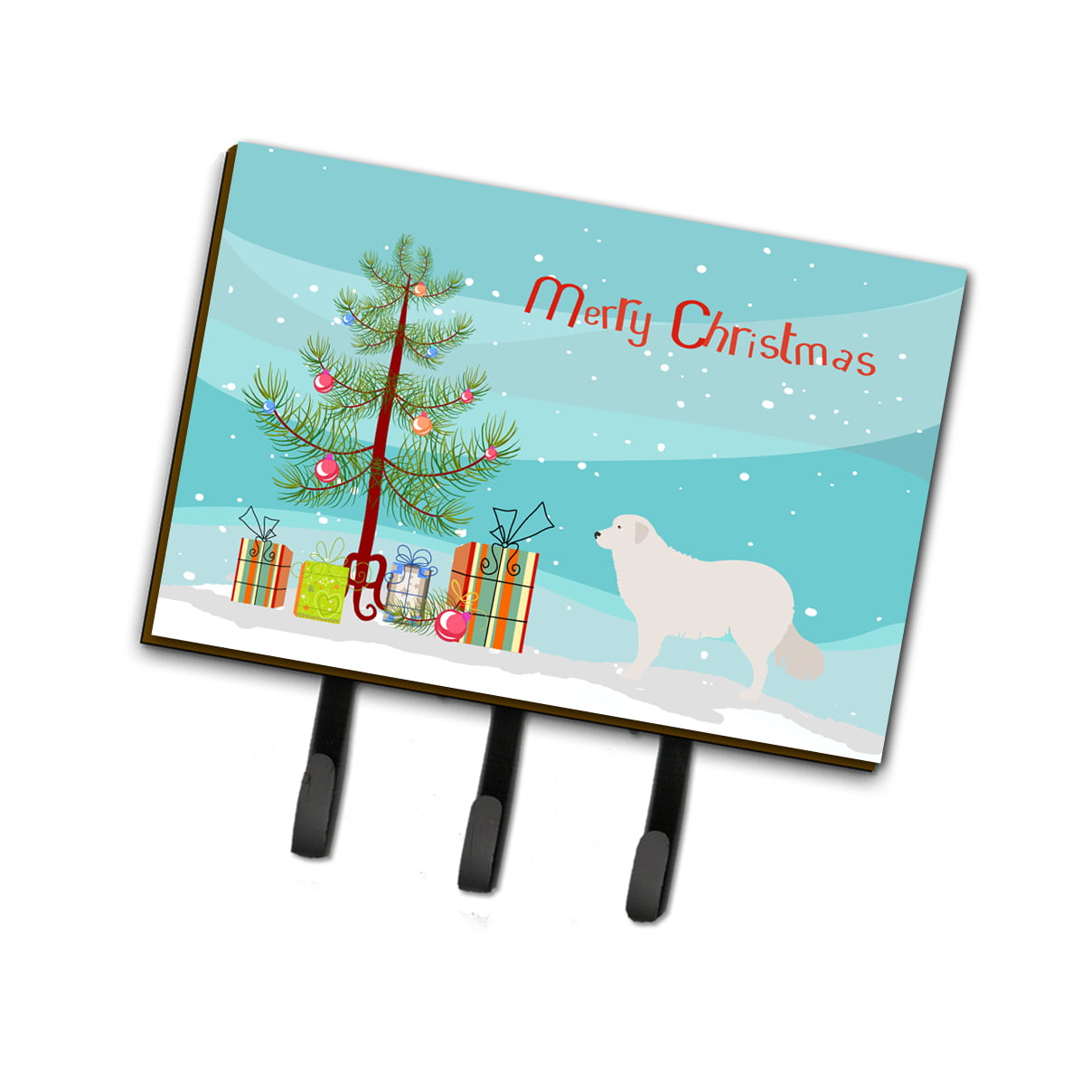 Picture of Carolines Treasures BB8467TH68 Kuvasz Christmas Leash Or Key Holder