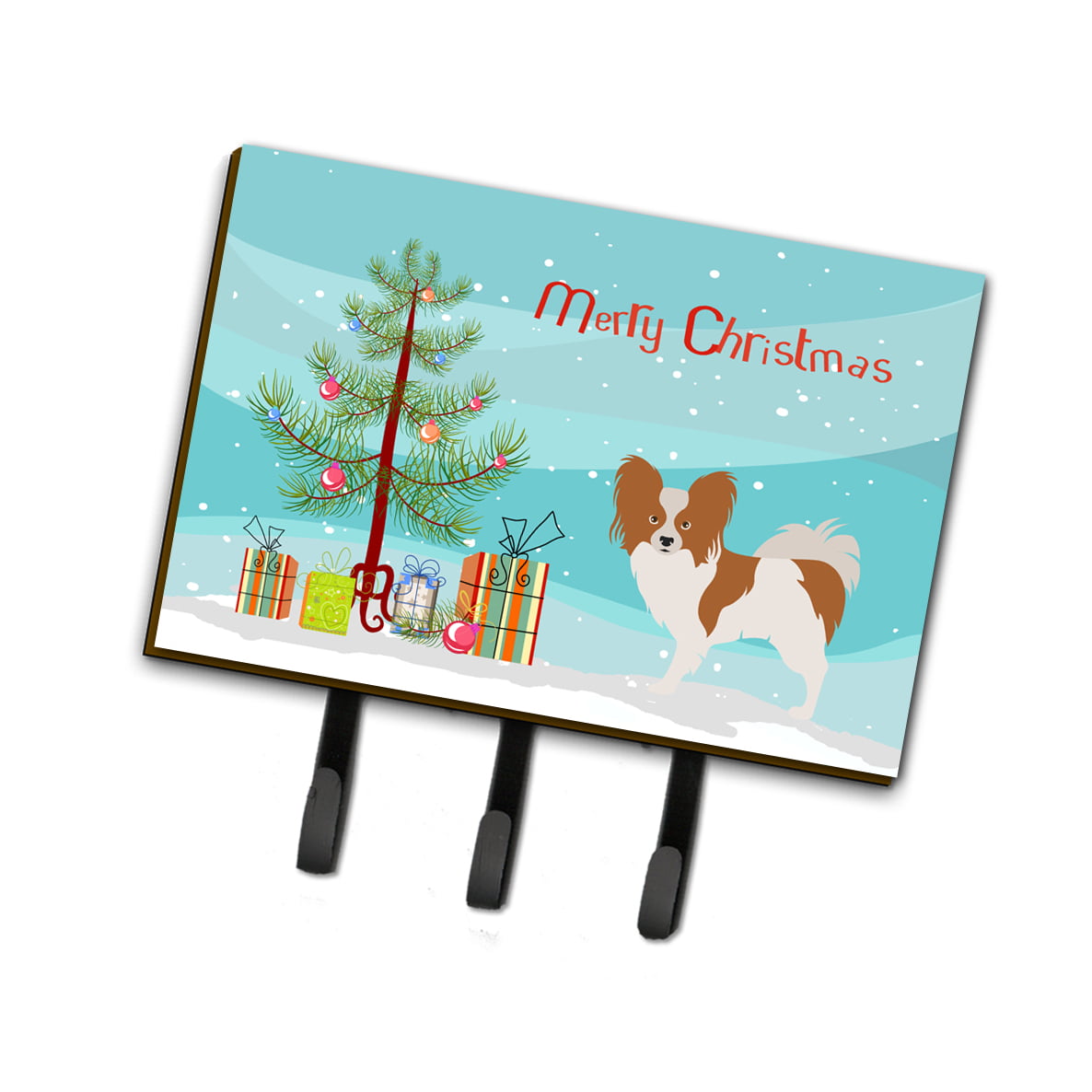 Picture of Carolines Treasures BB8472TH68 Papillon Christmas Leash Or Key Holder