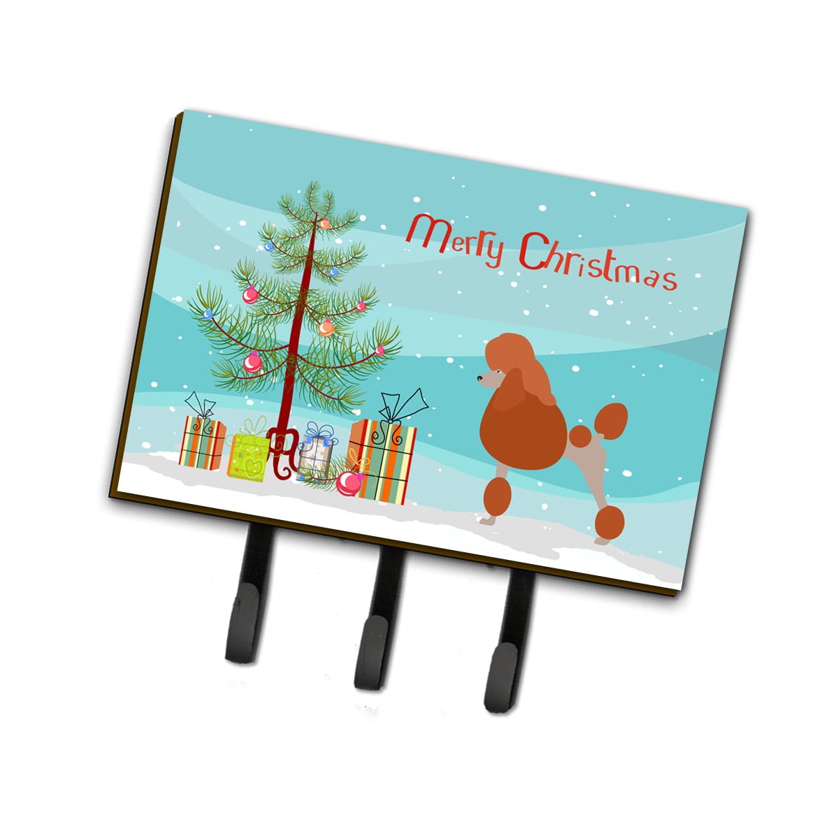Picture of Carolines Treasures BB8473TH68 Royal Poodle Christmas Leash Or Key Holder