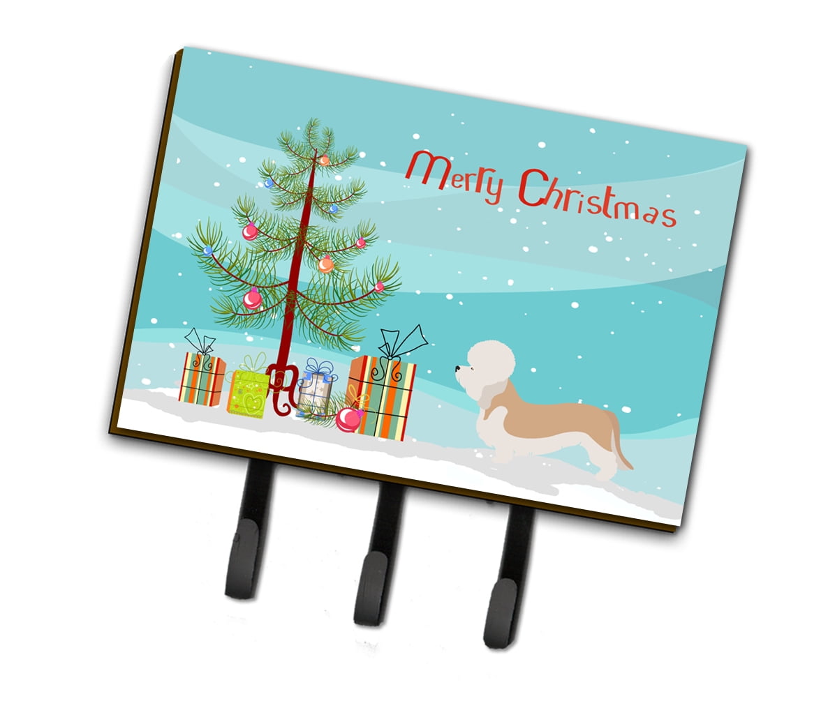Picture of Carolines Treasures BB8474TH68 Dandie Dinmont Terrier Christmas Leash Or Key Holder