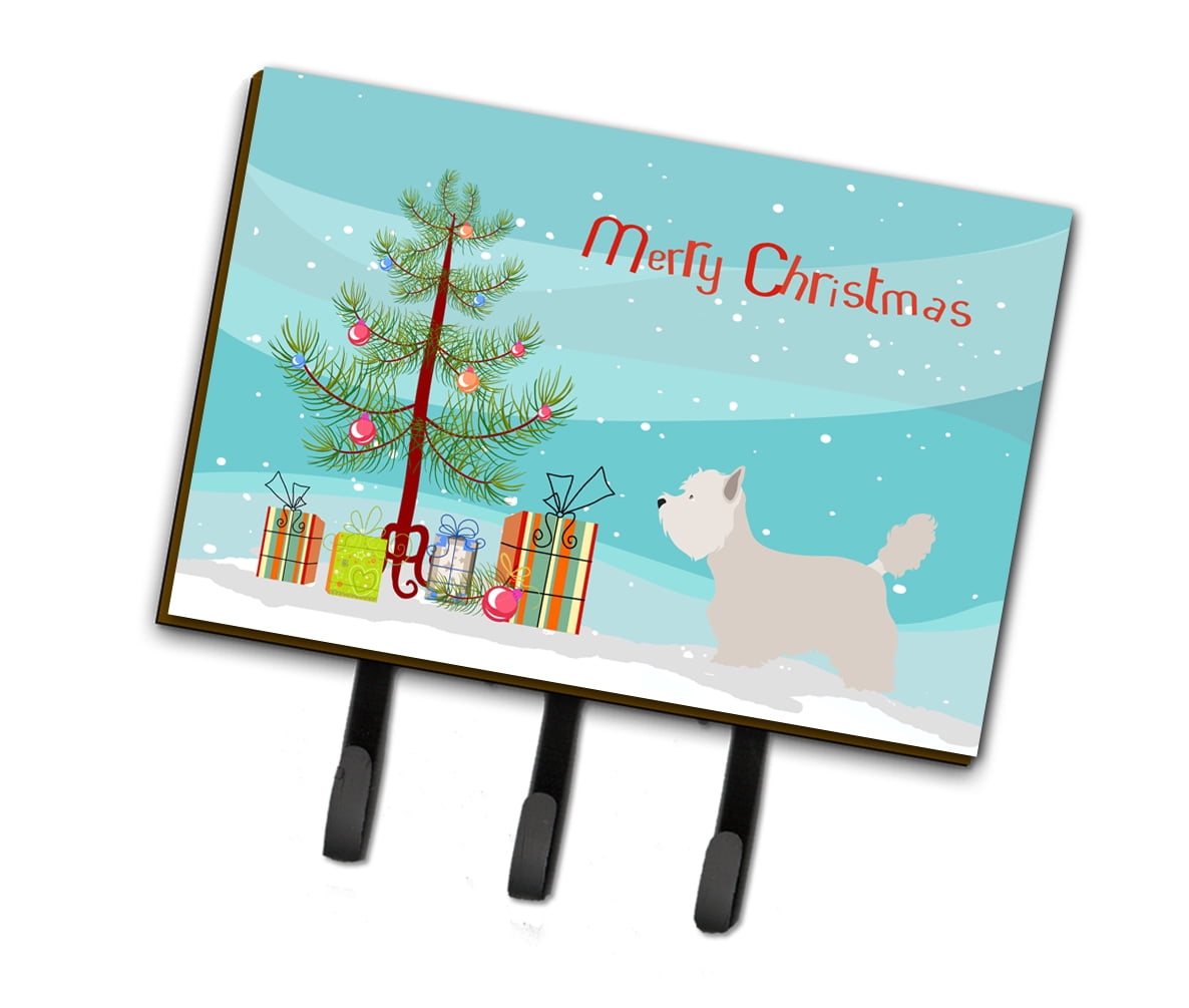 BB8480TH68 Westie Christmas Leash Or Key Holder