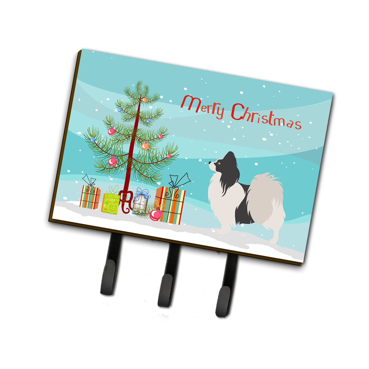 BB8484TH68 Papillon Christmas Leash Or Key Holder