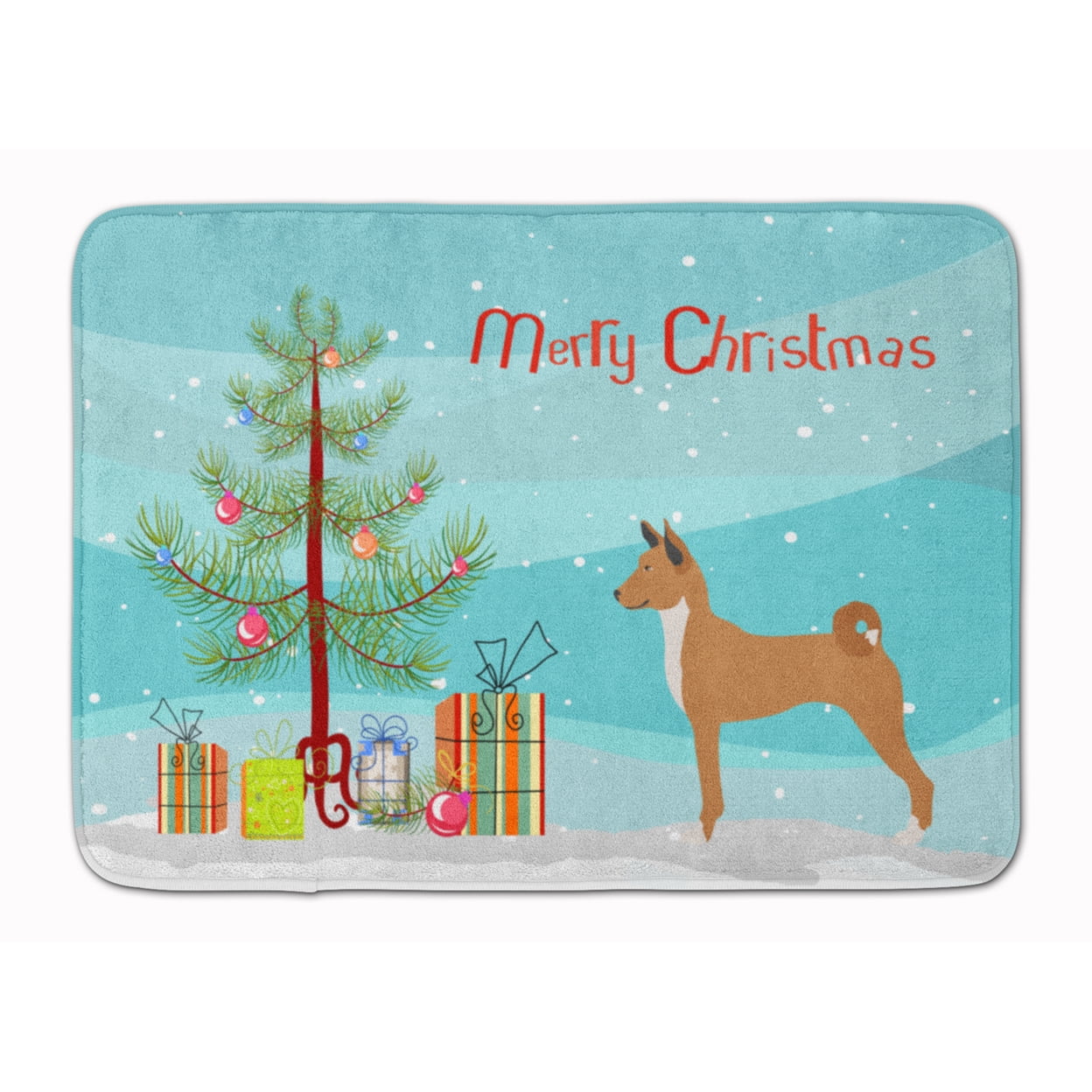 BB8495RUG Telomian Christmas Machine Washable Memory Foam Mat