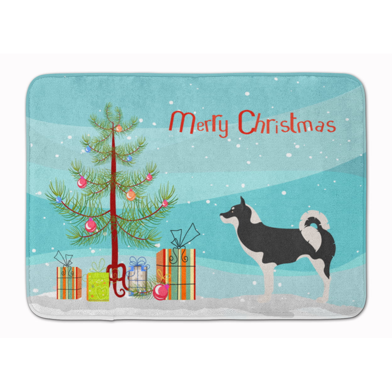BB8500RUG Greenland Dog Christmas Machine Washable Memory Foam Mat