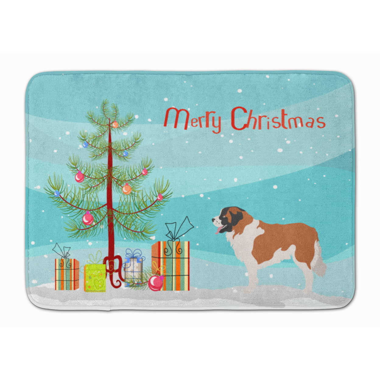 Moscow Watchdog Christmas Machine Washable Memory Foam Mat