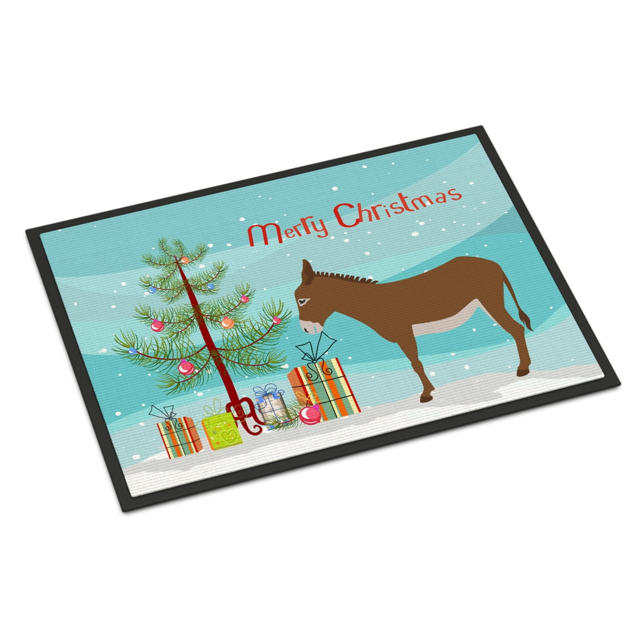 Cotentin Donkey Christmas Indoor or Outdoor Mat - 24 x 36 in.