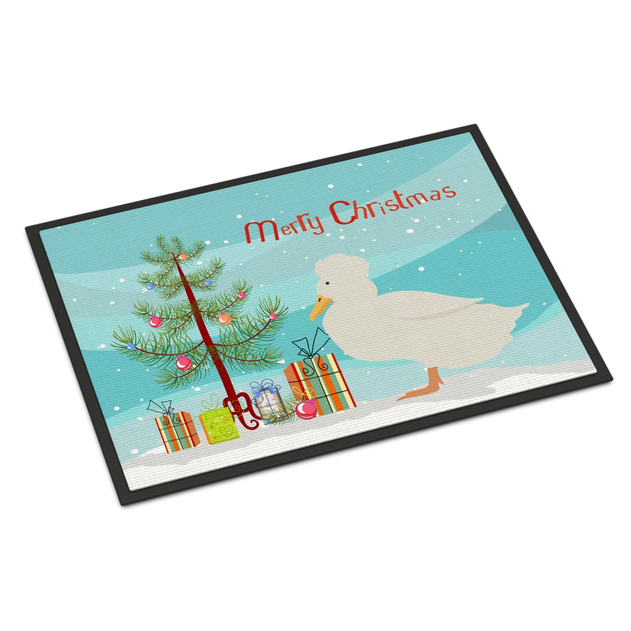 Crested Duck Christmas Indoor or Outdoor Mat - 24 x 36 in.