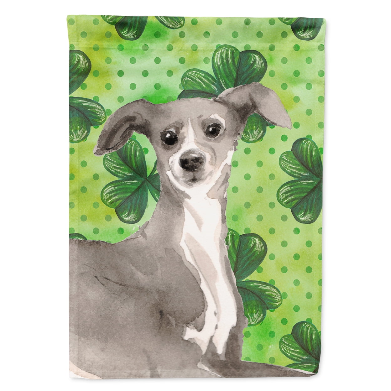 Italian Greyhound Saint Patricks Flag Canvas - House Size