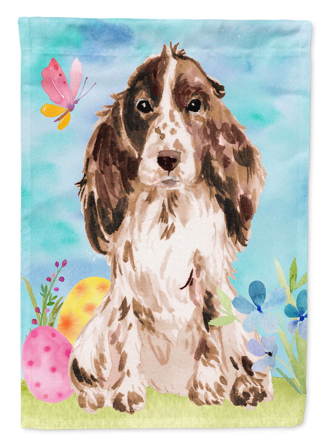 BB9622CHF Brown Parti Easter Flag Canvas - House Size
