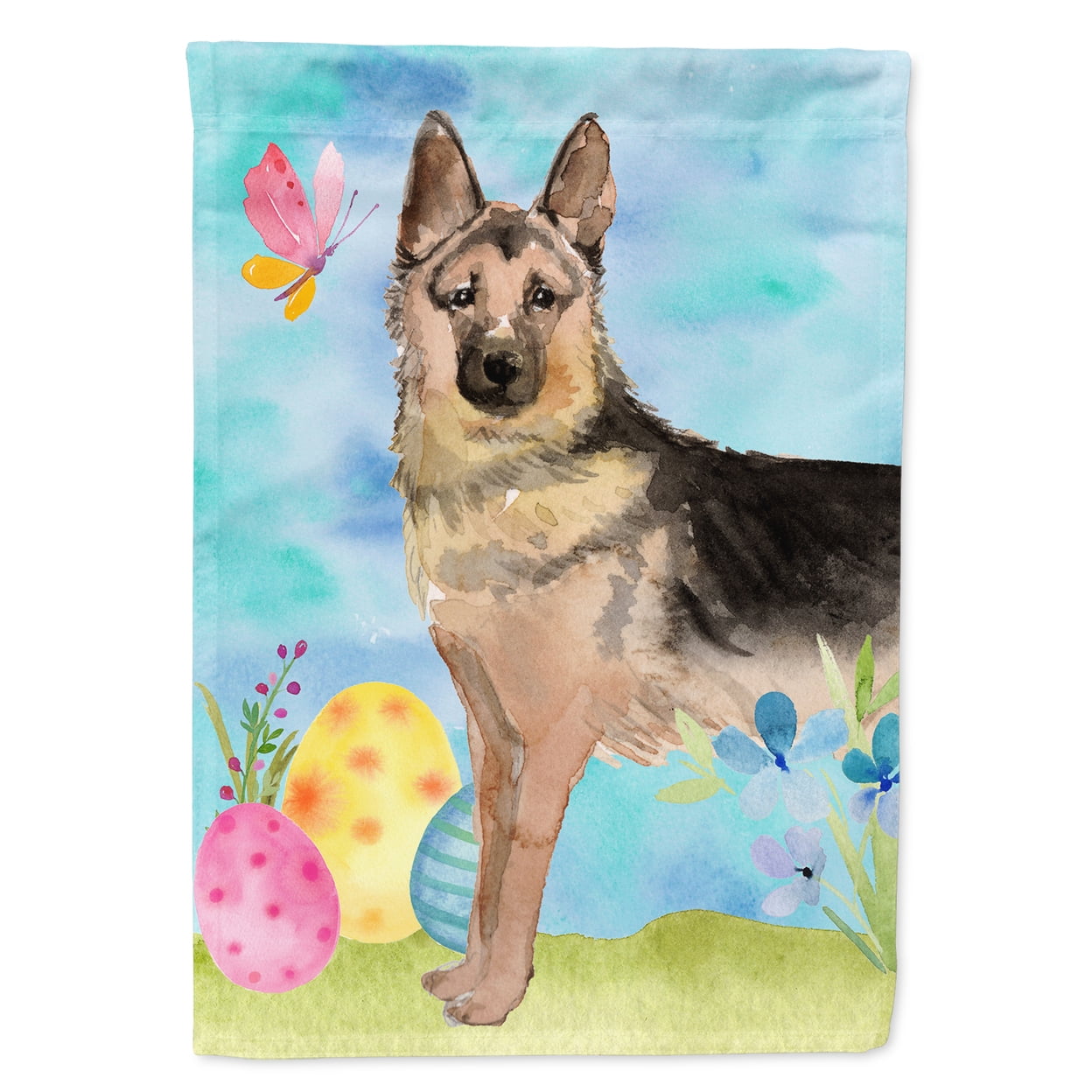 BB9627CHF German Shepherd Easter Flag Canvas - House Size