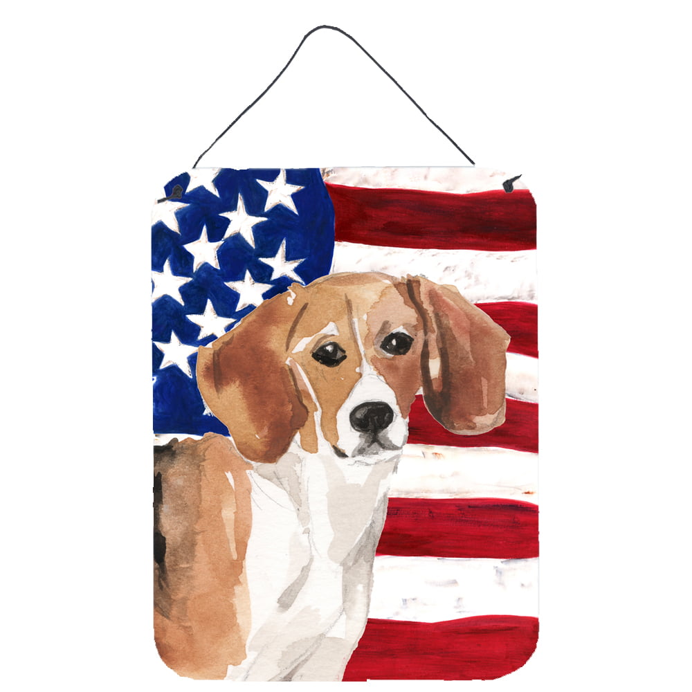 Picture of Carolines Treasures BB9369DS1216 Beagle Patriotic Wall or Door Hanging Prints