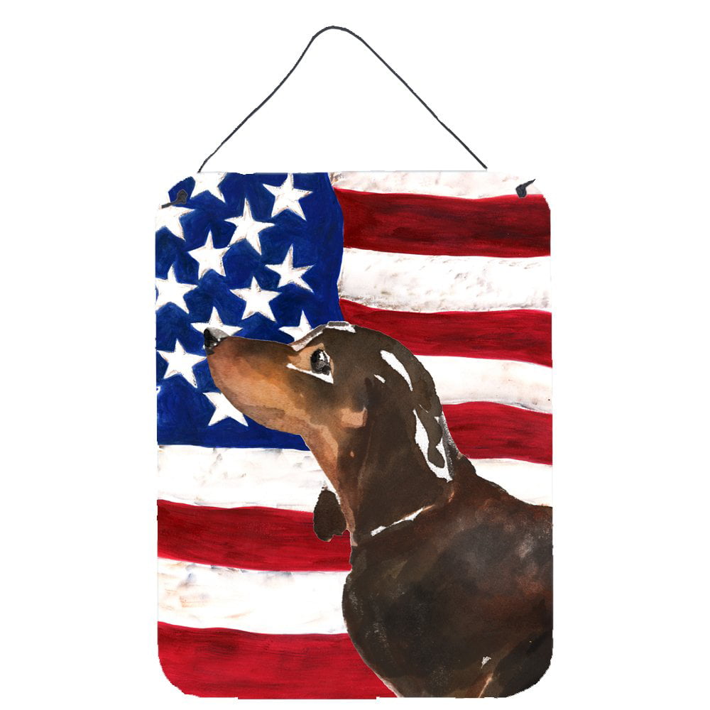 Black and Tan Dachshund Patriotic Wall or Door Hanging Prints
