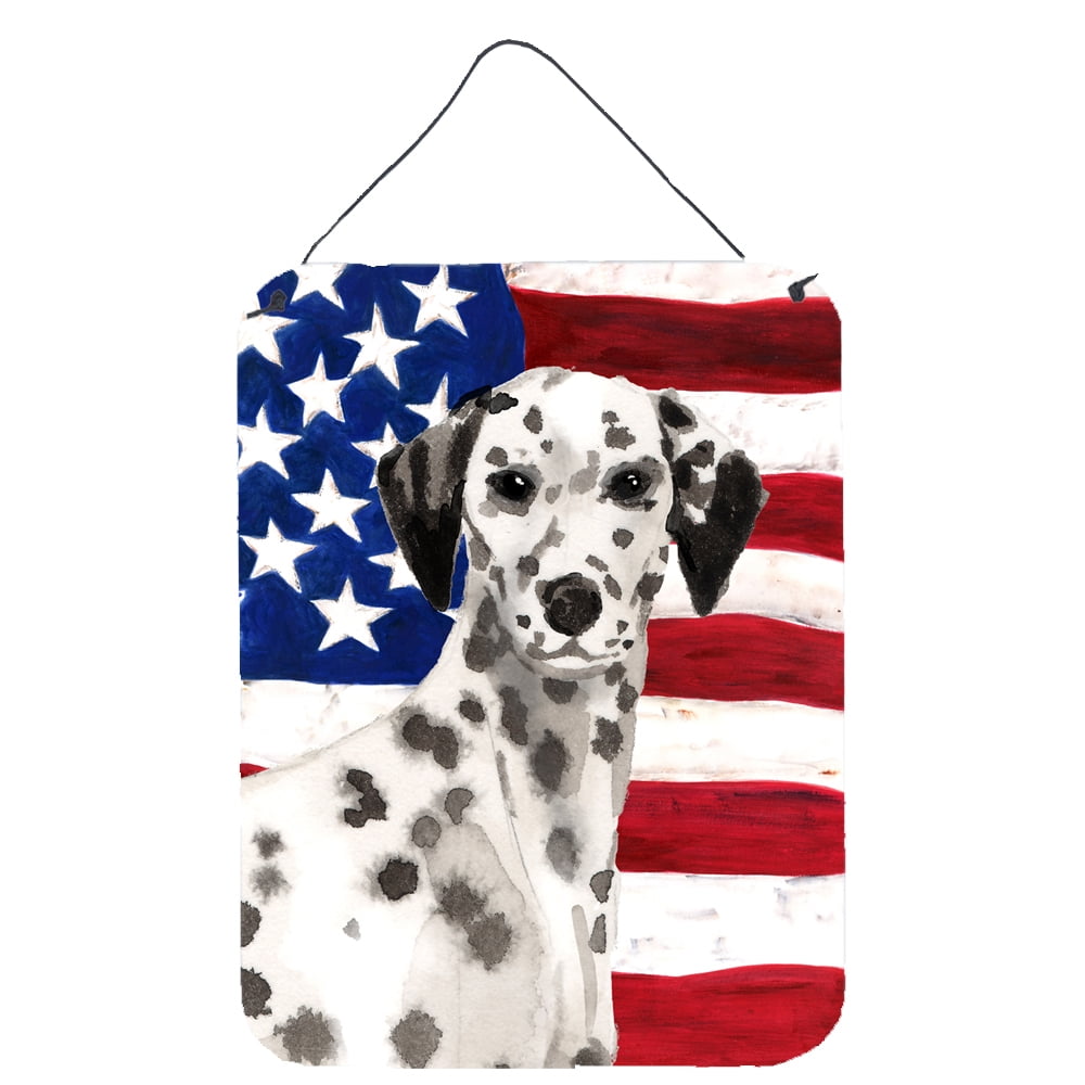 Picture of Carolines Treasures BB9380DS1216 Dalmatian Patriotic Wall or Door Hanging Prints