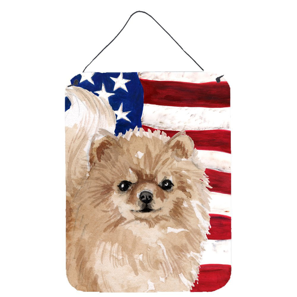 Pomeranian Patriotic Wall or Door Hanging Prints