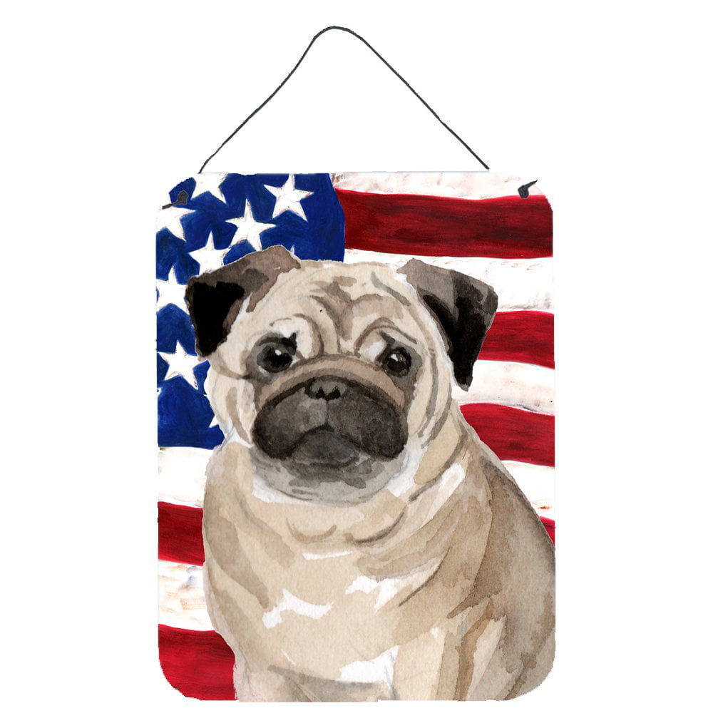Fawn Pug Patriotic Wall or Door Hanging Prints