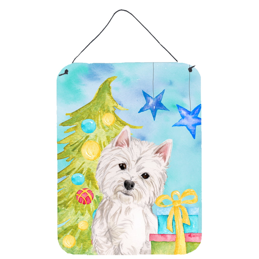Picture of Carolines Treasures BB9394DS1216 Westie Christmas Wall or Door Hanging Prints