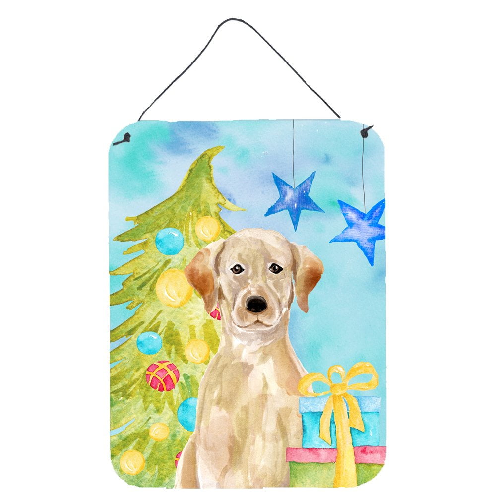 Picture of Carolines Treasures BB9401DS1216 Yellow Labrador Christmas Wall or Door Hanging Prints