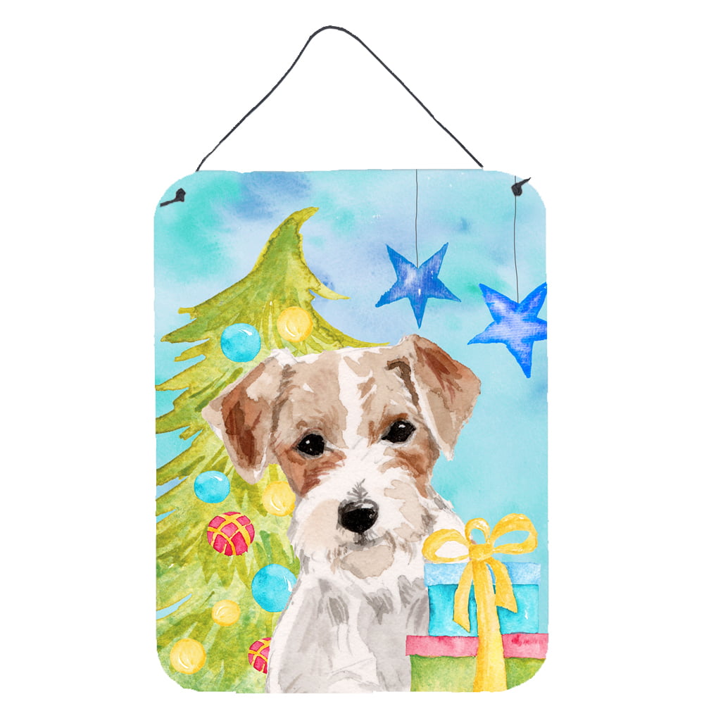 Picture of Carolines Treasures BB9403DS1216 Wire Hair Jack Russell Christmas Wall or Door Hanging Prints