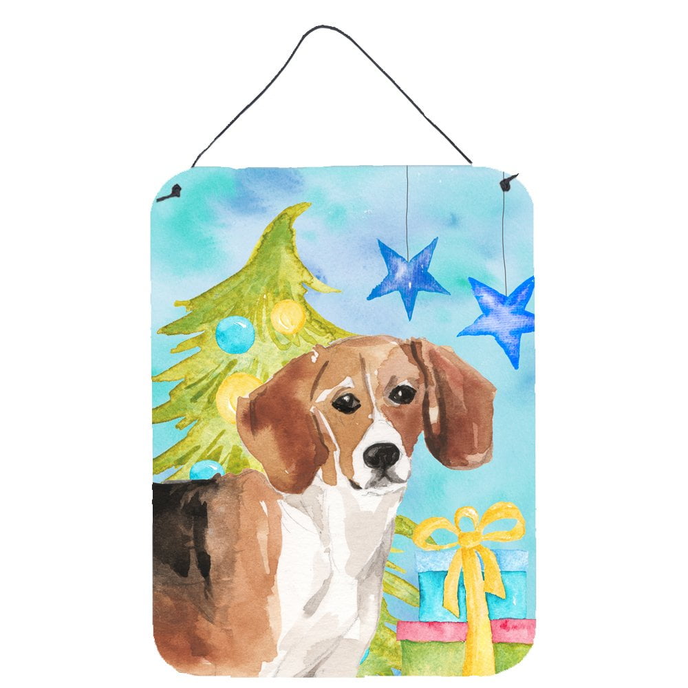 Beagle Christmas Wall or Door Hanging Prints