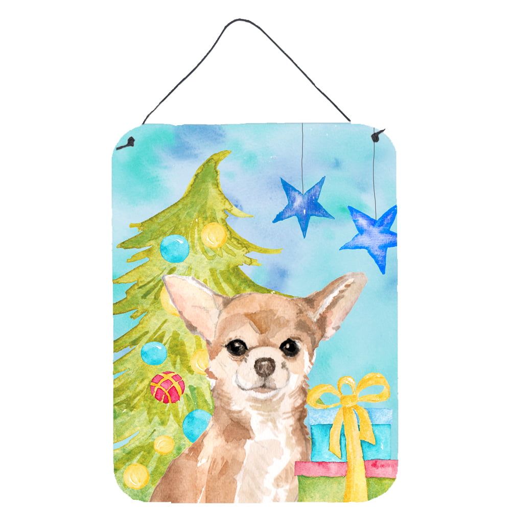 Picture of Carolines Treasures BB9411DS1216 Chihuahua Christmas Wall or Door Hanging Prints