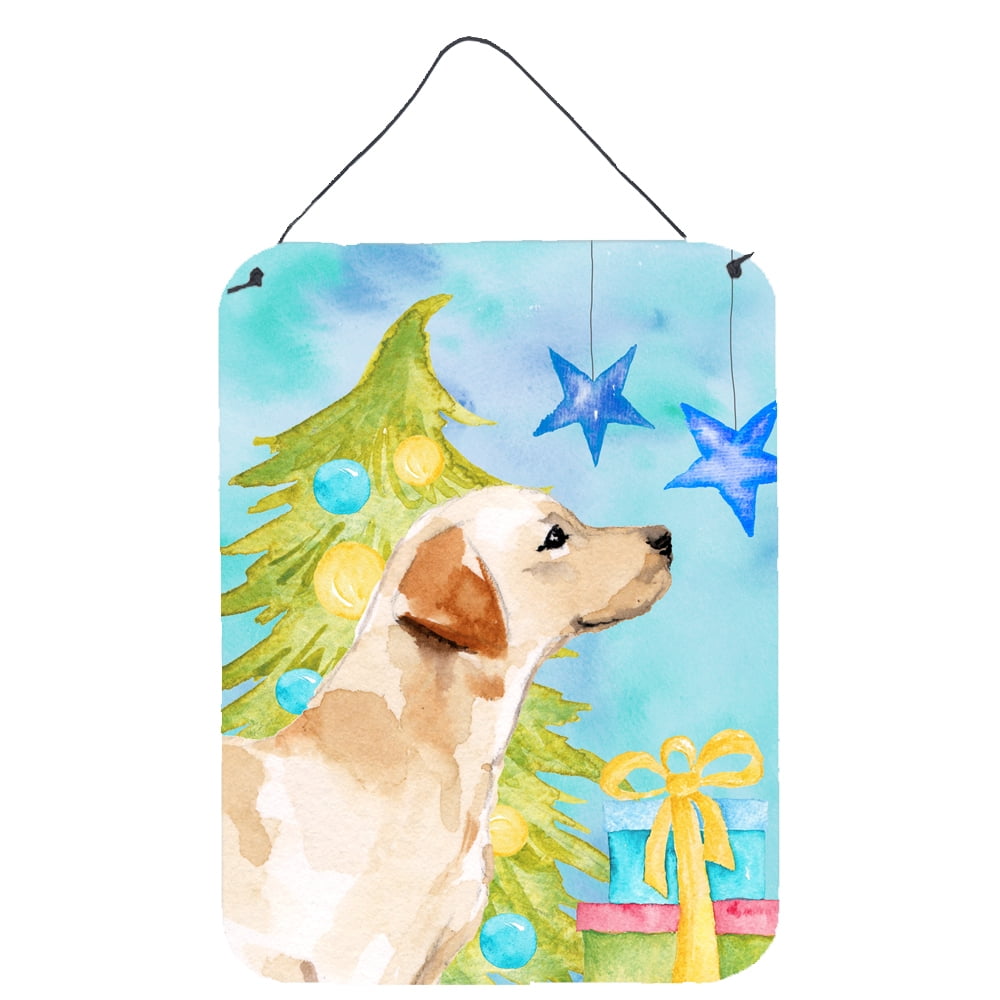 Yellow Labrador No 2 Christmas Wall or Door Hanging Prints