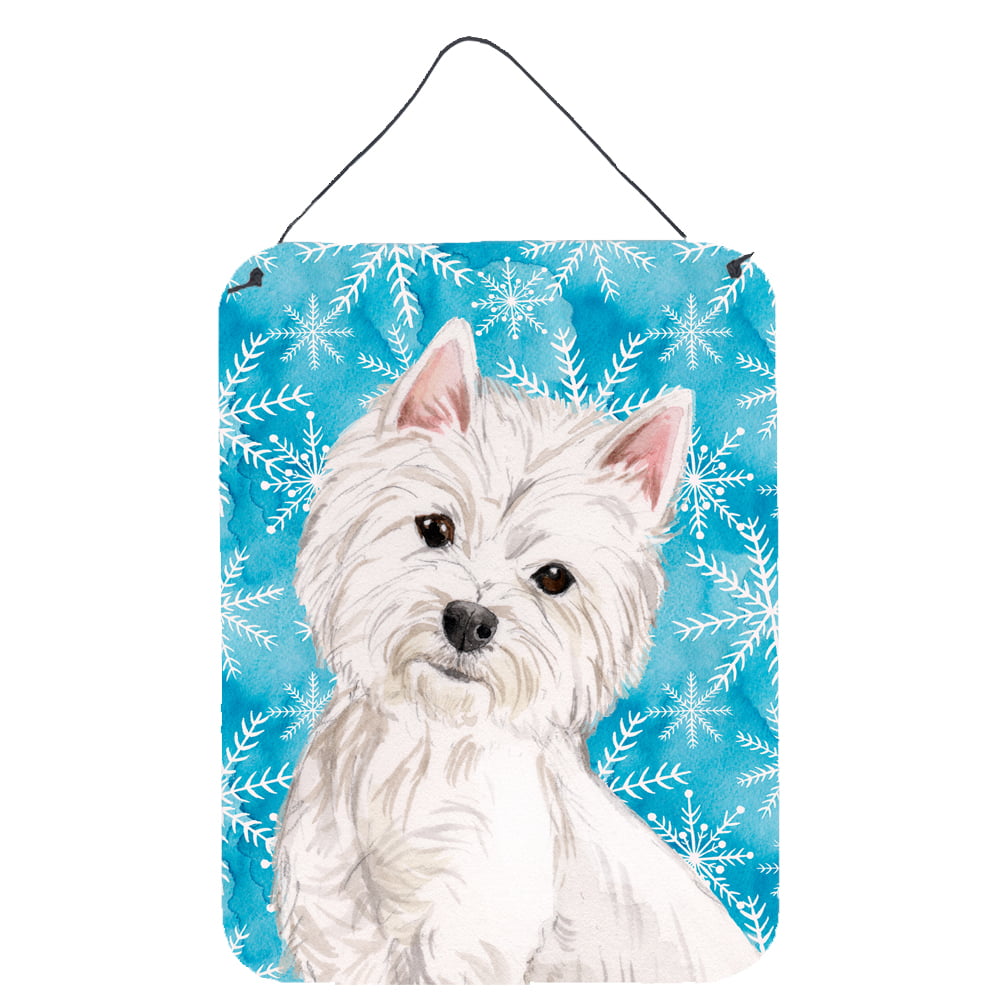 Picture of Carolines Treasures BB9429DS1216 Westie Winter Wall or Door Hanging Prints