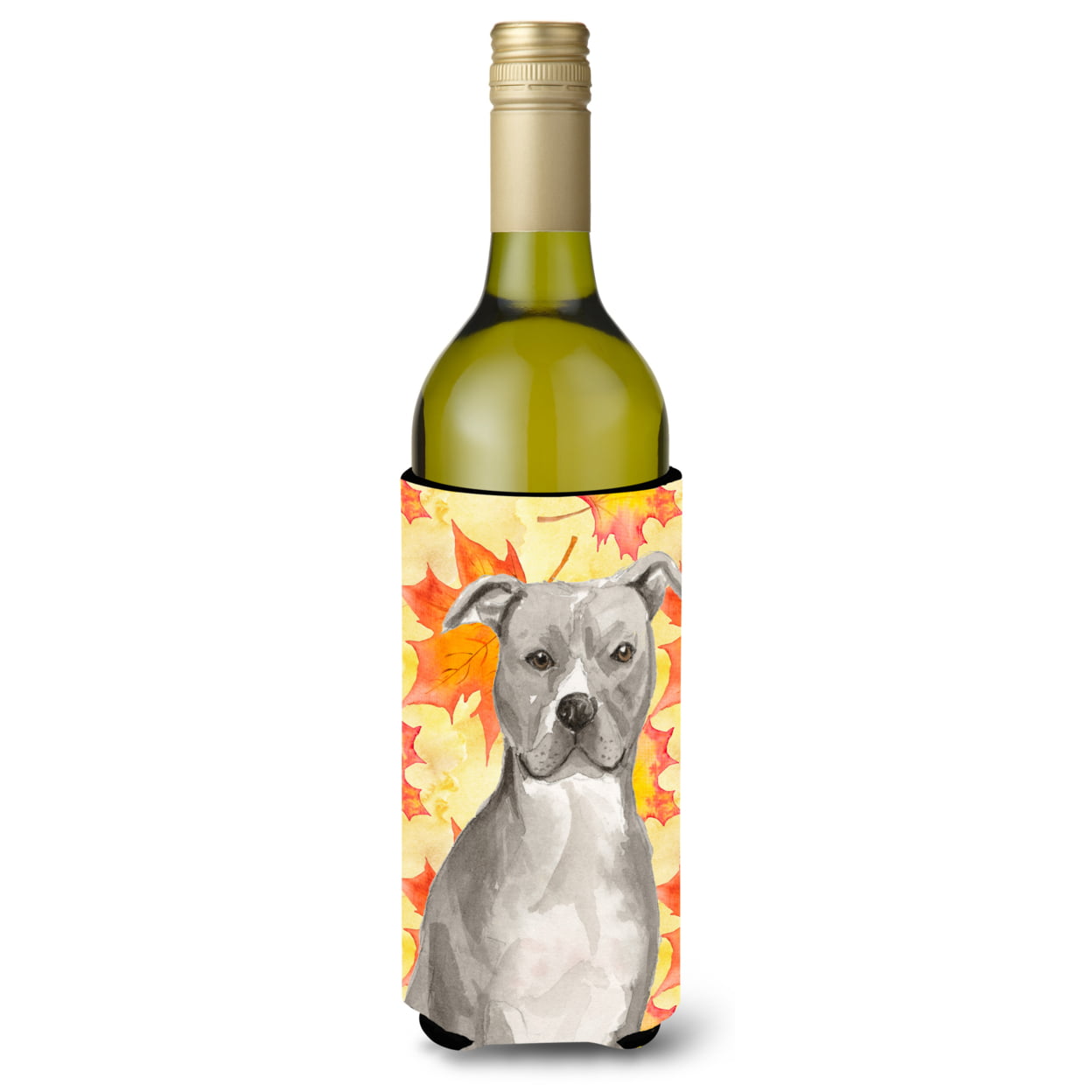 Staffordshire Bull Terrier Fall Wine Bottle Beverge Insulator Hugger