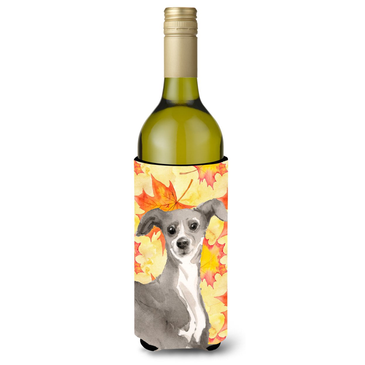 Italian Greyhound Fall Wine Bottle Beverge Insulator Hugger