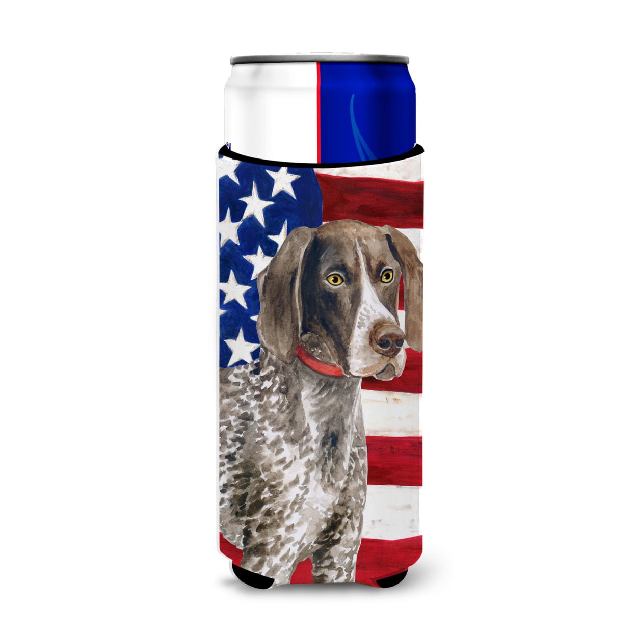 German Shorthaired Pointer Patriotic Michelob Ultra Hugger for Slim Cans