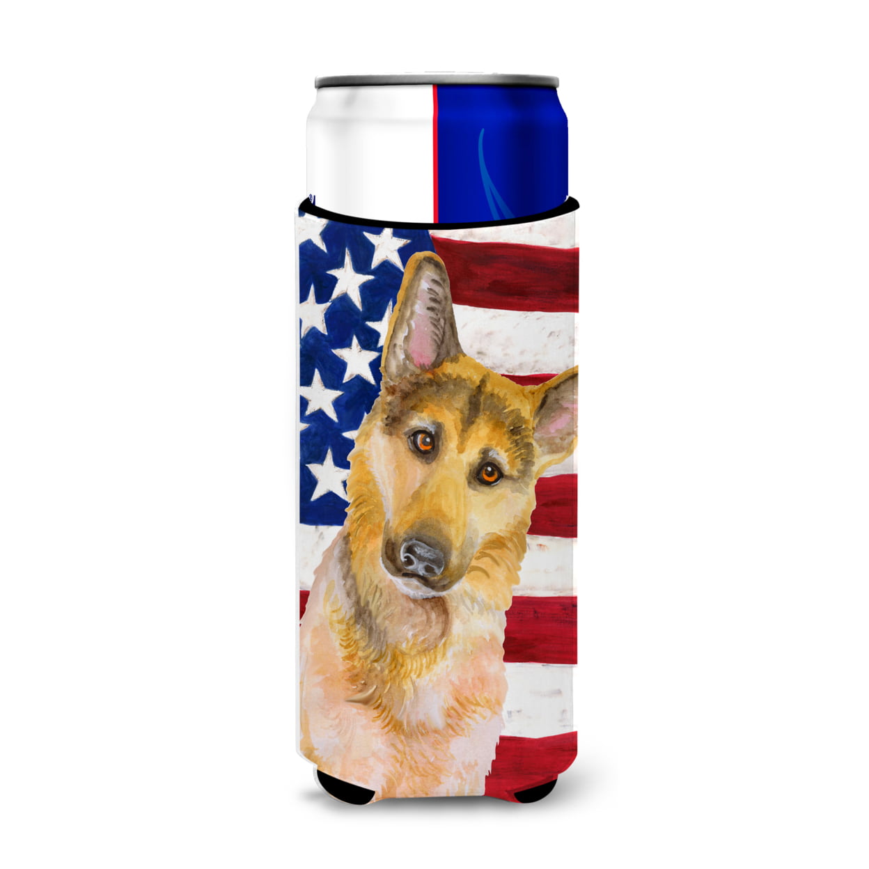 German Shepherd No 2 Patriotic Michelob Ultra Hugger for Slim Cans