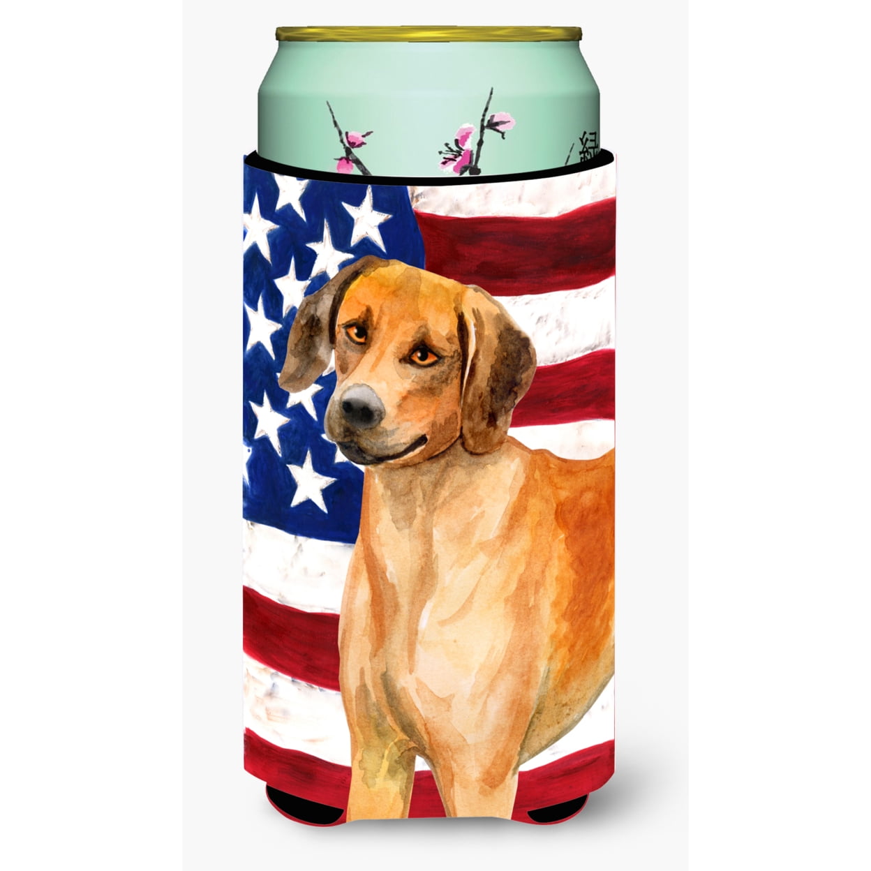 Rhodesian Ridgeback Patriotic Tall Boy Beverage Insulator Hugger