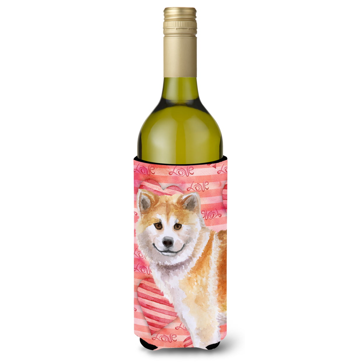 Shiba Inu Love Wine Bottle Beverge Insulator Hugger