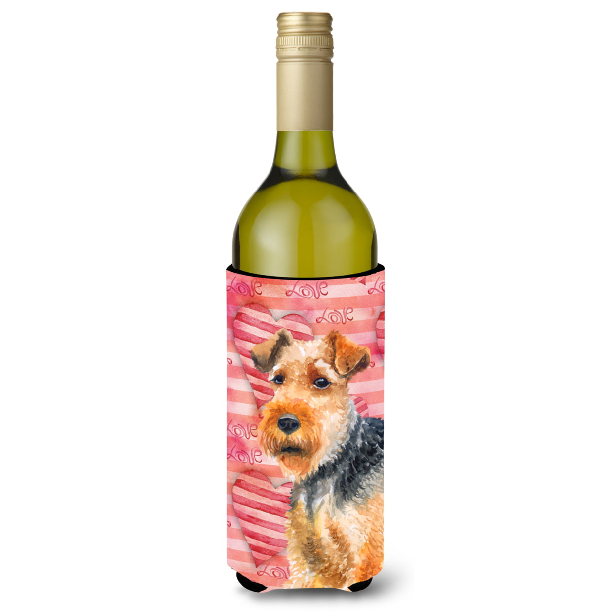 Welsh Terrier Love Wine Bottle Beverge Insulator Hugger